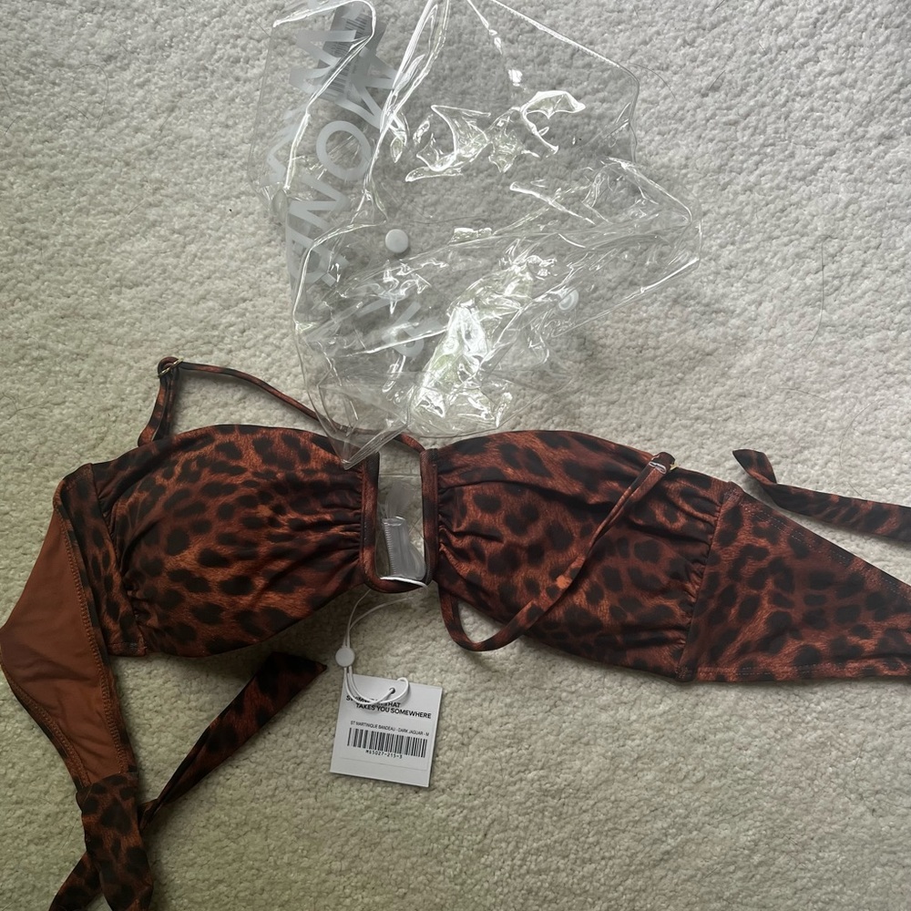 Medium Monday swimwear strapless bikini top never worn